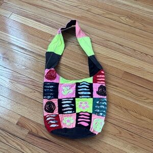 NWOT Colorful Hippie Patchwork Crossbody Bag
